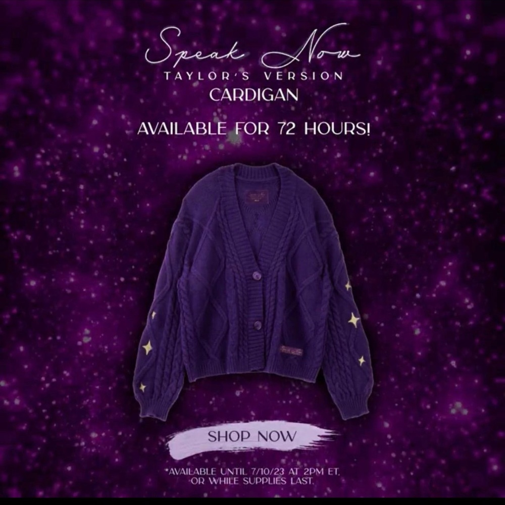 Taylor Swift Speak Now Cardigan